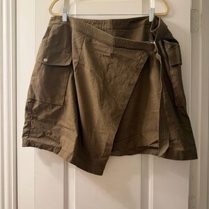 City Chic Brown Wrap Skirt